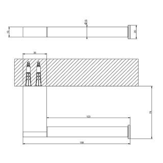 Бумагодержатель Gessi Origini 66455.845 тёмная бронза